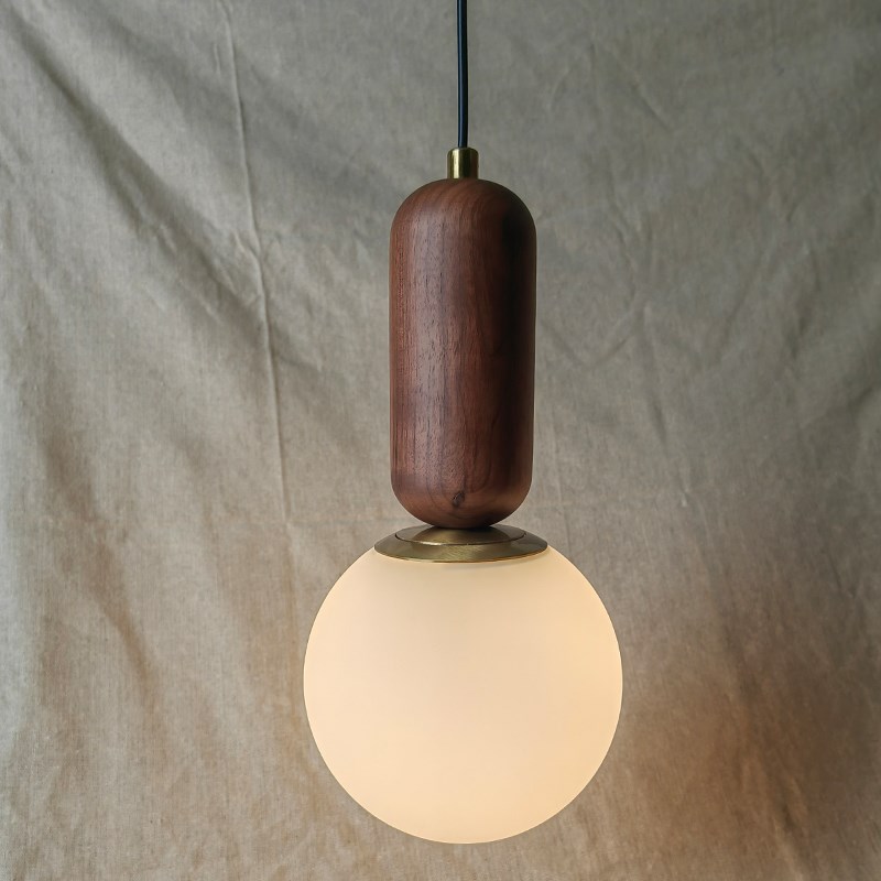 床头玄关吧台过道吊灯书房卧室客厅民宿前台个性实木侘寂风奶油风