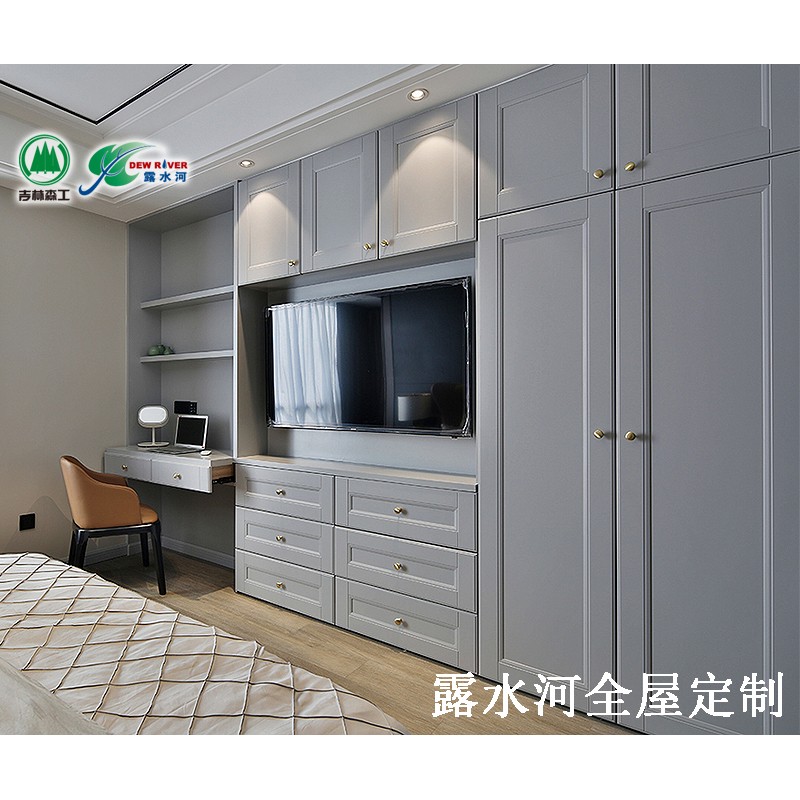 郑州简约衣柜定制平开门简欧风格卧室整体板式衣柜衣帽间实木定制