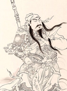 南无伽蓝菩萨卷轴画客厅玄关装饰画供奉佛像菩萨关公画像丝绸挂画