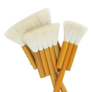 善琏金宝堂纯毛羊毫排笔羊毛刷子国画专用排刷毛笔水彩中大号联笔