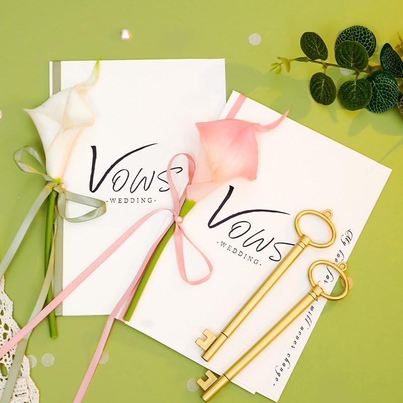 婚礼小清新誓言卡结婚新郎新娘高级誓词宣言本一对小众致辞告白书