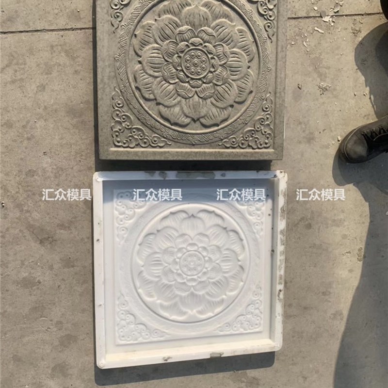 唐莲水泥仿古砖雕地砖模具 室内外地板影壁浮雕中式装饰青砖模板