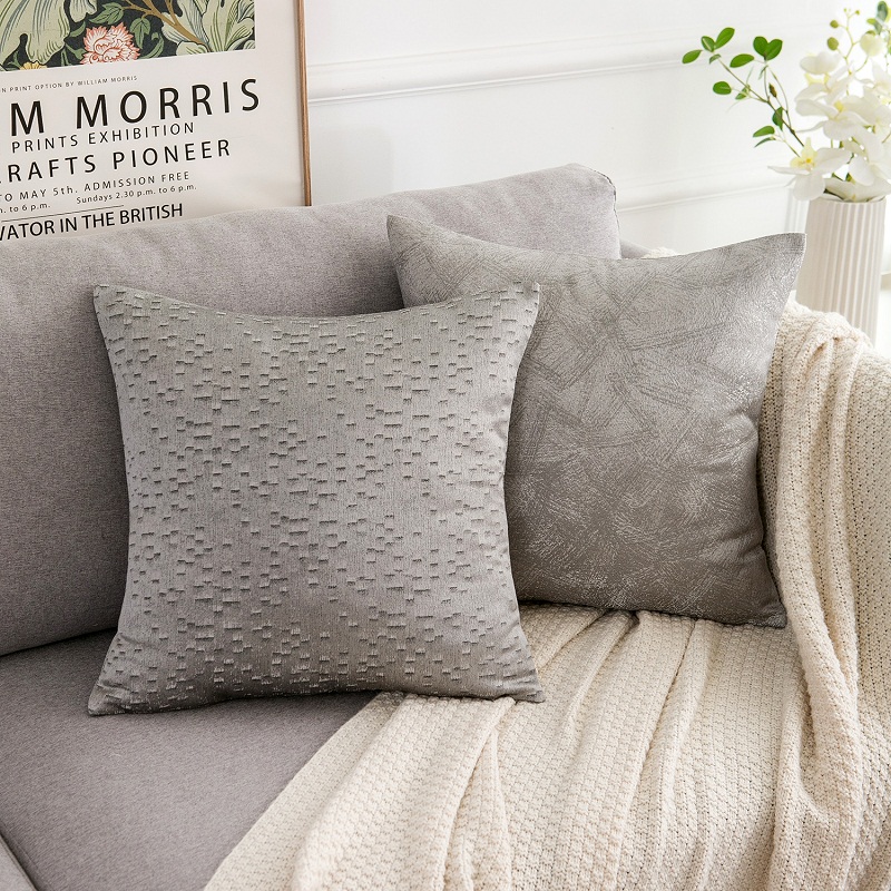 抱枕套55x55cm大尺寸床背客厅沙发后背靠垫阳台飘窗靠枕不含芯灰