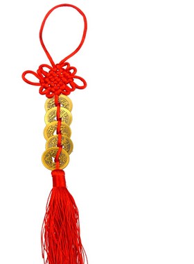 五帝钱门对门葫芦挂件真品铜钱串大门口卧室厕所家中国吉祥结挂件