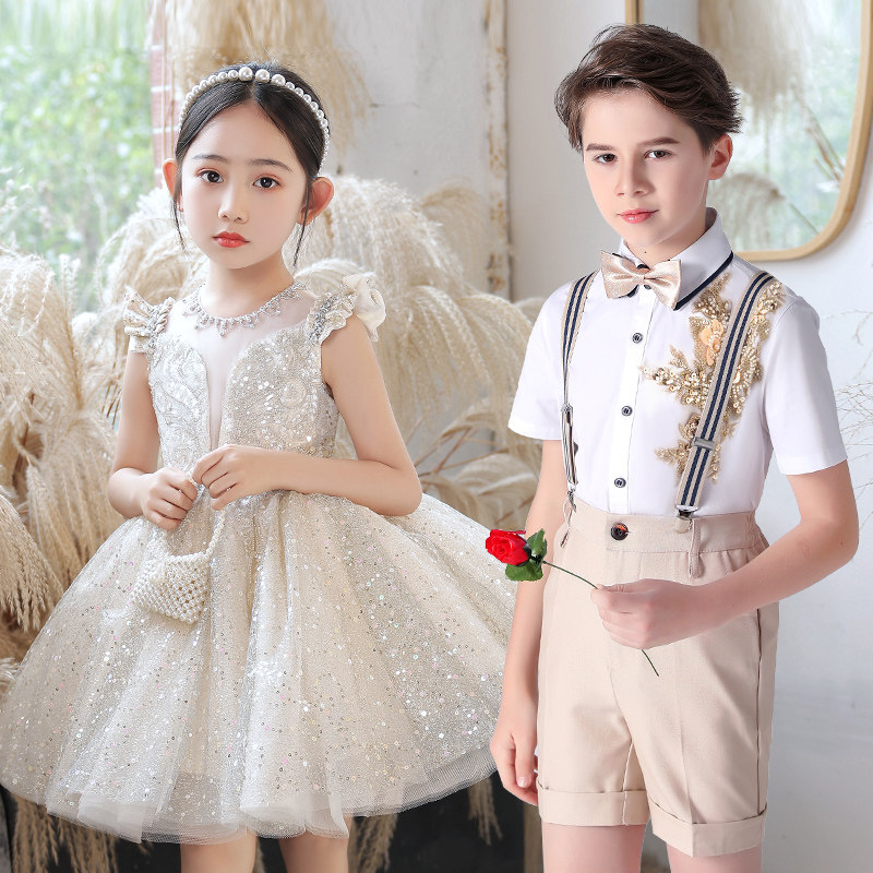 六一儿童节表演服装大合唱演出服小学生诗歌朗诵蓬蓬裙礼服公主裙