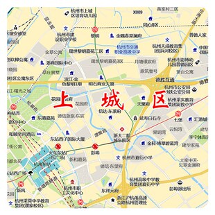 杭州市城区图2024地图定制市区地图街道图新版电子挂图贴图