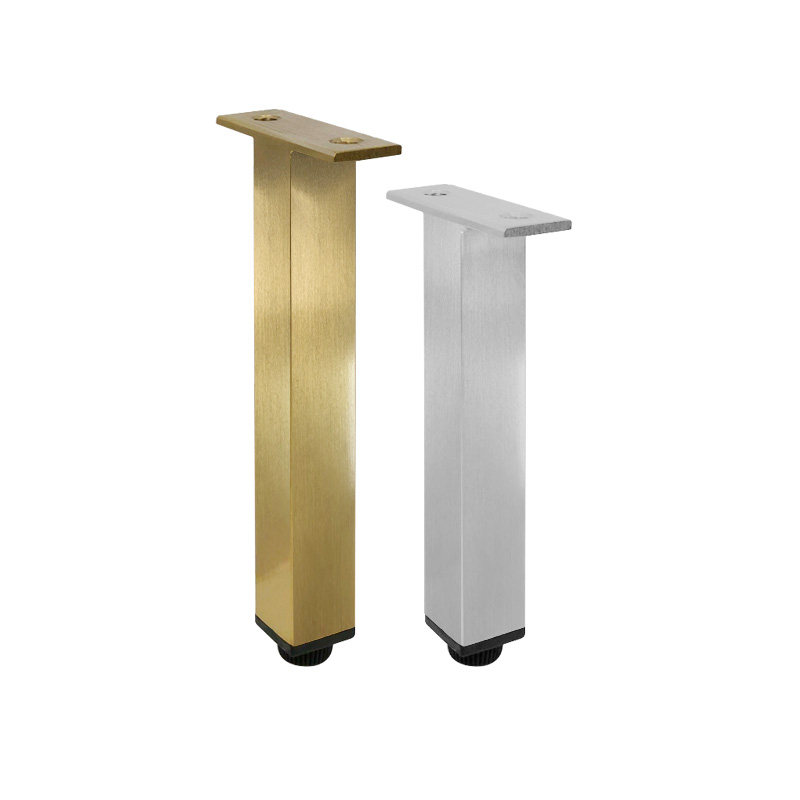 茶几增高脚不锈钢拉丝金地柜加高五金配件斗柜子腿家具支撑垫高脚