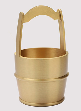黄铜一桶金摆件子孙桶开业礼品办公室纯铜乔迁婚嫁铜水桶客厅装饰