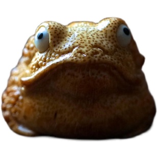 刘成纯手工迷你小金蟾竹根雕刻手把件名家老料小挂饰文玩茶宠摆件