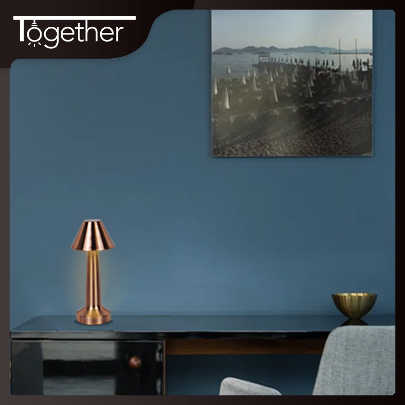 新简约发光酒吧台灯充电触摸小夜灯清吧餐厅移动LED简约桌灯书房