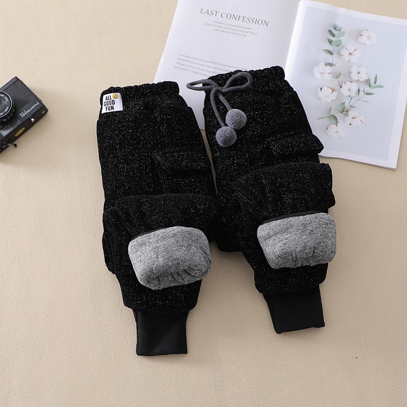 女童棉裤冬季儿童中大童三层加厚保暖裤宝宝夹棉加绒裤子冬款洋气