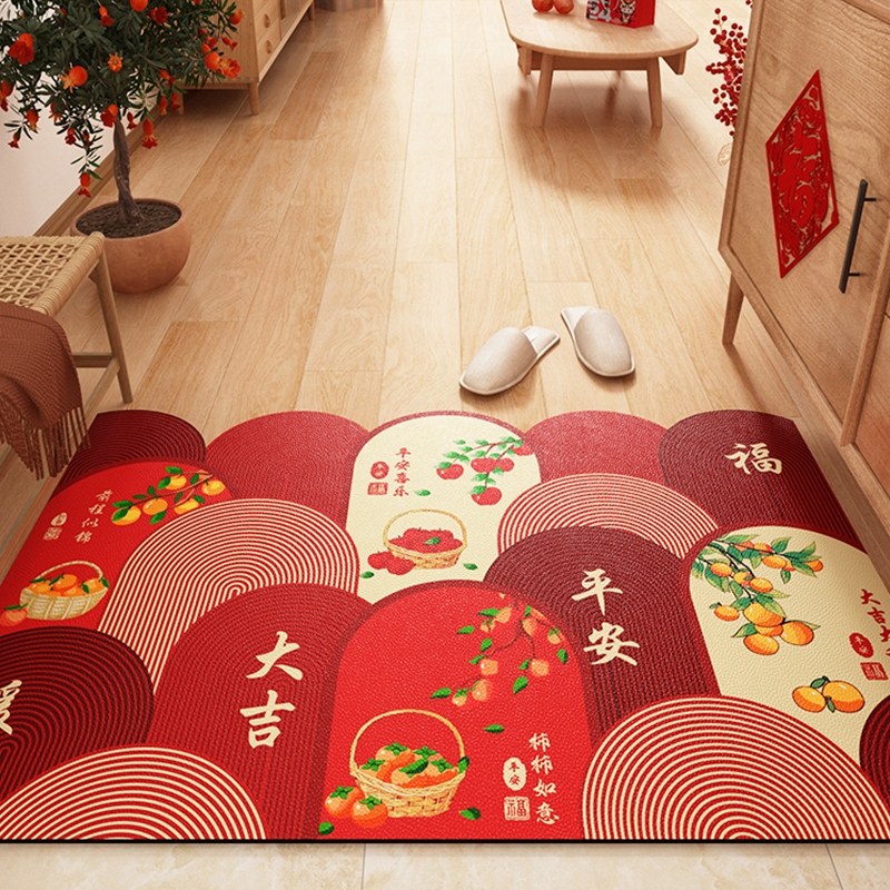 pvc可擦免洗地垫入户门垫红色喜庆门口进门地毯2023新款乔迁喜乐,居家布艺,入户地垫,淘宝优惠券,粉丝福利购,淘宝优惠卷