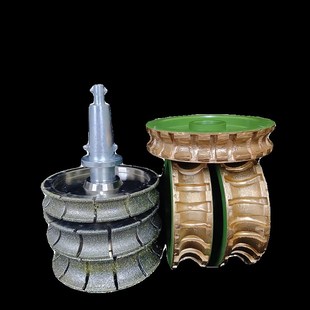 孔石材磨边轮半圆边全圆边烧结轮岗石火山石大理石磨边