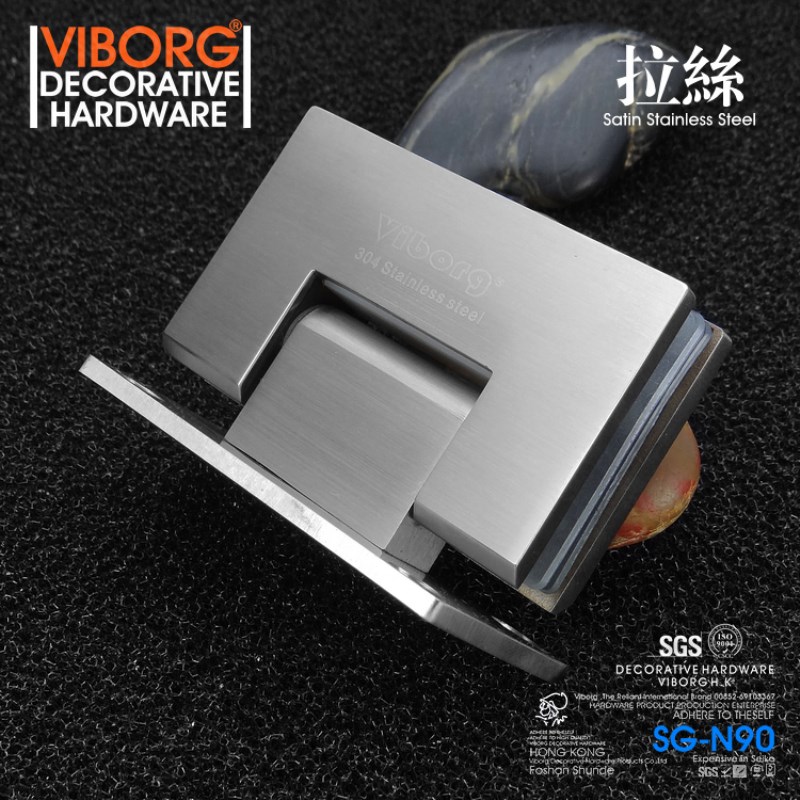 香港域堡 0不锈钢无框玻璃门合页90度浴室夹淋浴房铰链折页