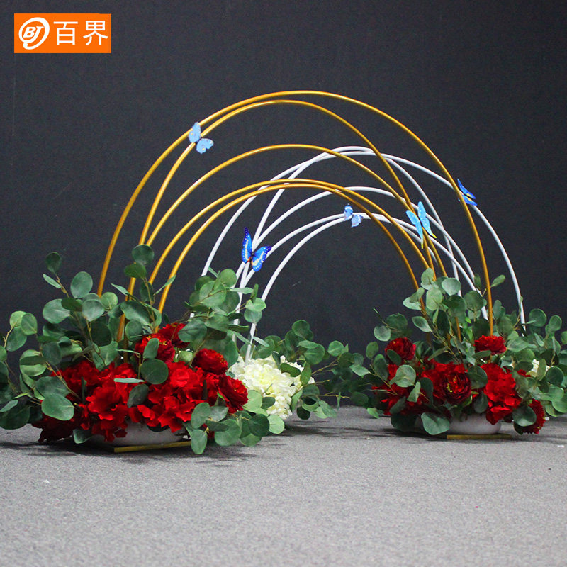 铁艺婚庆道具五彩缤纷引插器 婚礼台布置装饰现场摆设