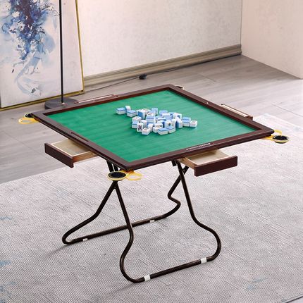 家用折叠麻将g桌简易两用手搓棋牌桌家用手动麻将台实木餐桌