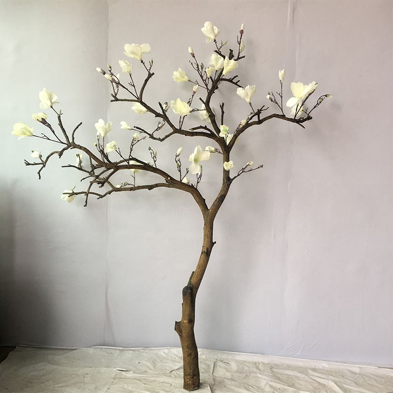 厂家干树枝仿真玉兰花树许愿树假树大型落地花橱窗婚庆玄壁挂造景