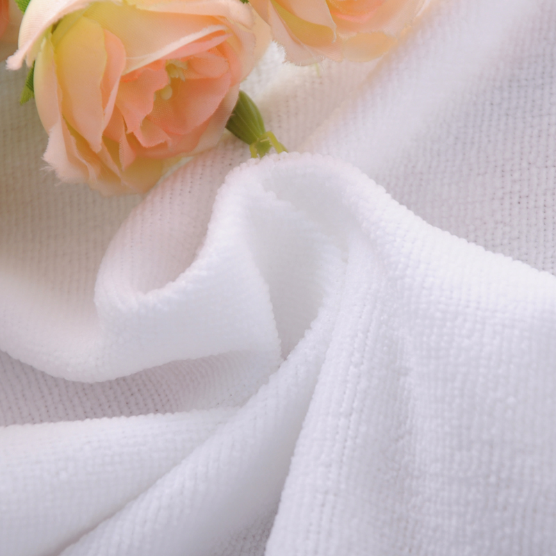 1条酒店宾馆洗浴一次性白毛巾旅店吸水白色浴巾方巾白事用品