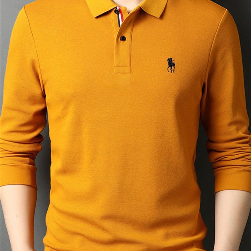 长袖t恤男士POLO衫中年爸爸春秋装p0lo上衣服plol丅po1o纯棉paolo,男装,T恤,淘宝优惠券,粉丝福利购,淘宝优惠卷