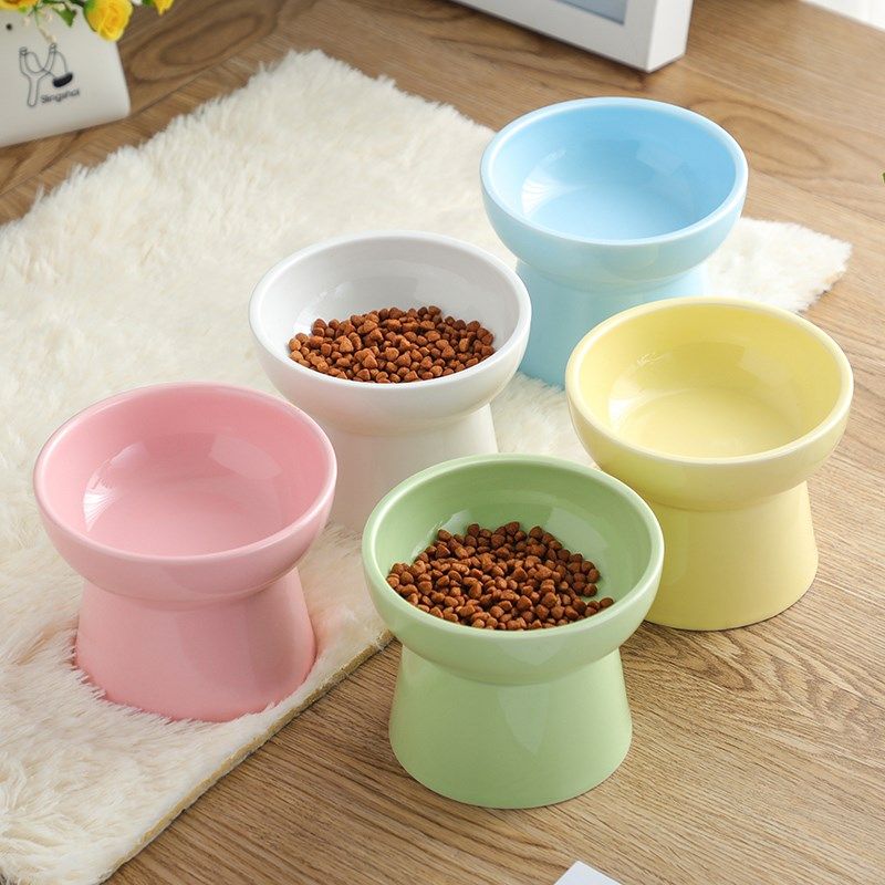 猫碗猫食盆陶瓷宠物碗高脚防打翻双碗猫咪喝水碗保护颈椎狗狗饭碗,宠物/宠物食品及用品,猫狗碗/慢食碗,淘宝优惠券,粉丝福利购,淘宝优惠卷