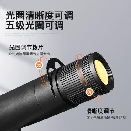 一束聚光射灯led光束灯商用舞台酒吧餐厅氛围轨道灯明装高聚光灯