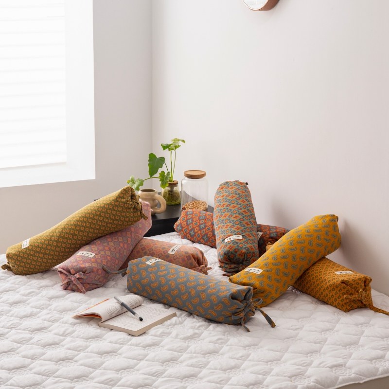 颈椎枕荞麦壳枕头护颈椎助睡眠全棉双层纱枕芯圆柱糖果枕睡觉专用,床上用品,枕头/枕芯,淘宝优惠券,粉丝福利购,淘宝优惠卷