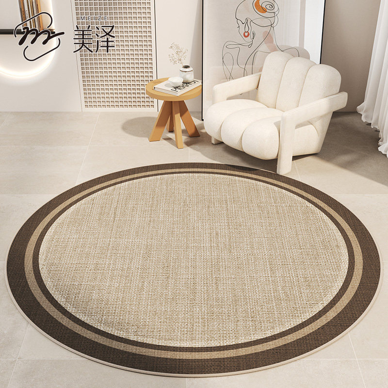 高级感圆形地毯卧室客厅沙发茶几椅子脚垫衣帽间电脑转椅摇椅地垫,居家布艺,转椅地垫,淘宝优惠券,粉丝福利购,淘宝优惠卷