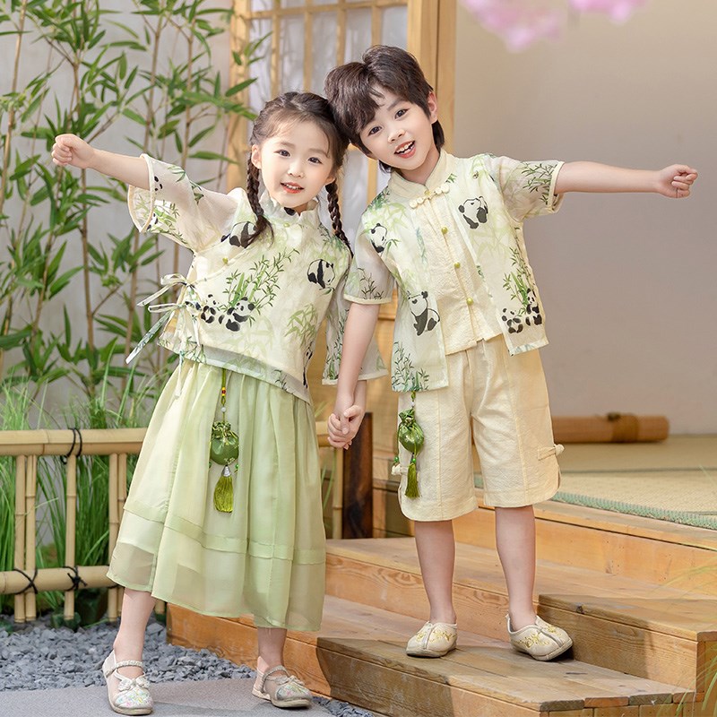 汉服男童夏季2026新款古风儿童男款唐装女童国风古装国学服演出服图片