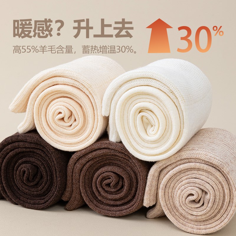 蓄热羊毛过膝袜子女长筒秋冬季加厚长袜冬天保暖防滑护膝大腿靴袜