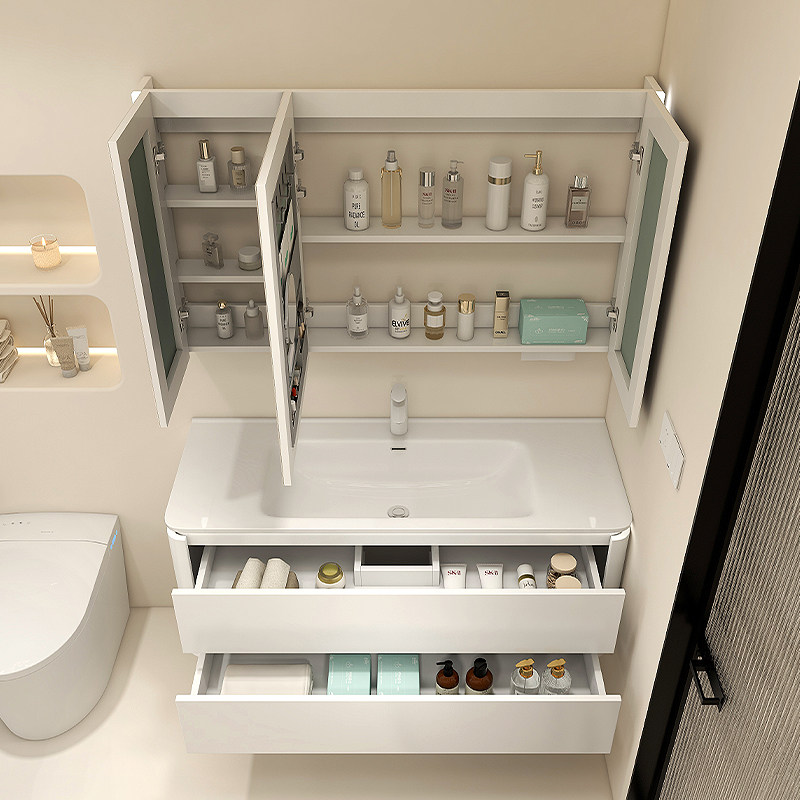 小户型陶瓷一体盆浴室柜洗漱台洗手盆洗手台实木浴室柜,家装主材,浴室柜组合,淘宝优惠券,粉丝福利购,淘宝优惠卷