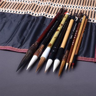 国画书法毛笔装工笔水彩写意画笔狼羊兼毫笔帘毛笔