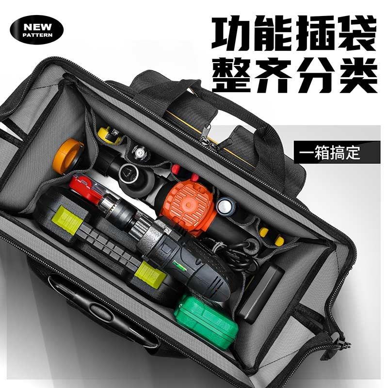 常胜客大号牛津布售后电工包帆布带轮拉杆式工具箱包