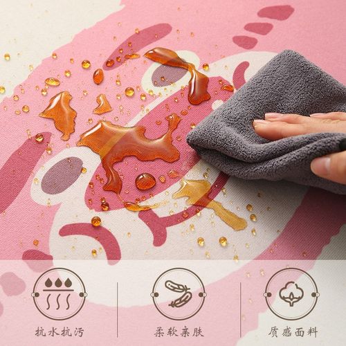 卧室床边毯高级感长条渐变多巴胺地垫in风少女儿童卧房间地毯