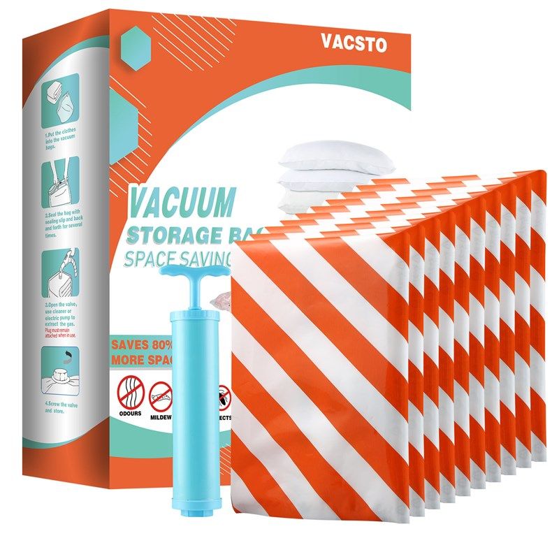 9件礼盒装真空压缩袋装被子家用衣物包装收纳袋抽空气袋子加手泵