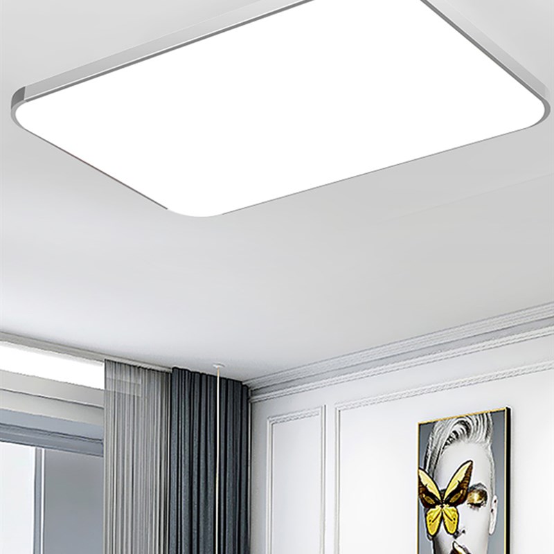 吸顶灯简约现代客厅灯220/110v长方形超薄卧室灯具书房节能办公灯