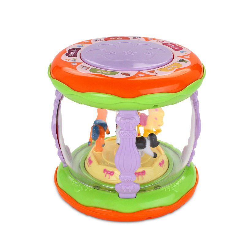 儿童拍拍鼓宝宝益智早教鼓小旋转木马音乐鼓声光迷你手拍鼓,玩具/童车/益智/积木/模型,电动手拍鼓,淘宝优惠券,粉丝福利购,淘宝优惠卷