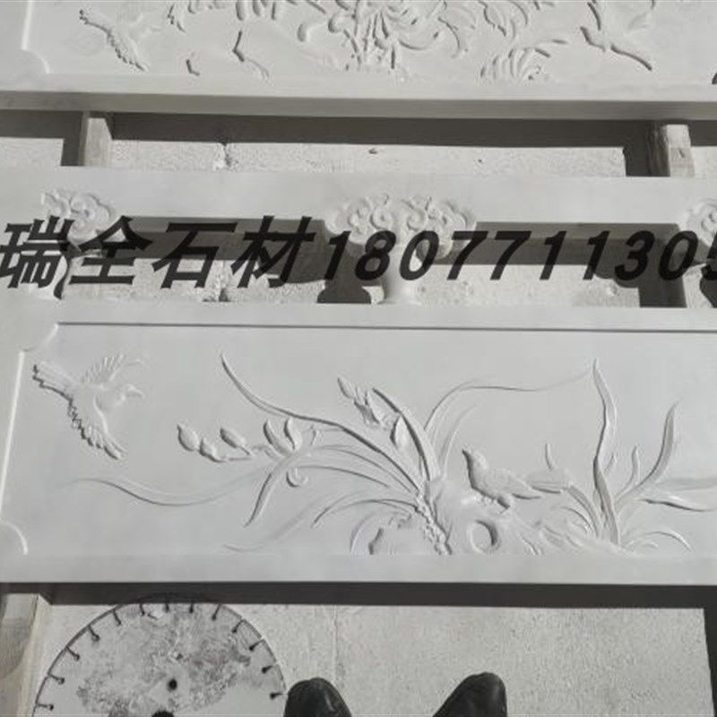 天然汉白玉栏杆雕刻石材大理石广西白浮雕升旗台阳台立柱子工艺礼