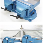 沪鼎台虎钳 工业级台虎钳工作台夹具 重型台钳多功能精密平口夹钳