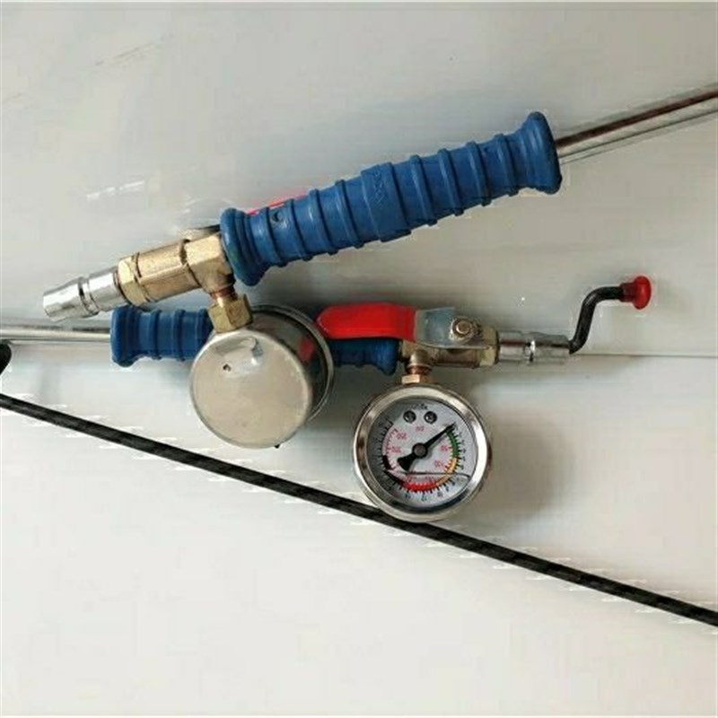 明汽车轮胎打气嘴充气杆 快速加气装置气压表充气杆耐用型