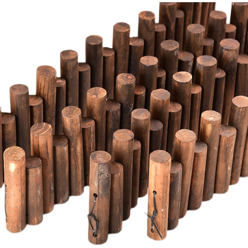 阳台花园造景道具商场木栅栏花坛围栏幼儿园室内装饰木桩摆件落地