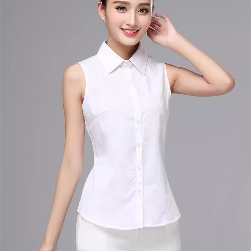 多功能假衣领白色无袖衬衫职业工装学生秋冬百搭正装衬衣领假领子