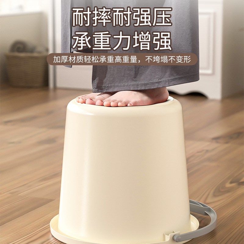加厚PP塑料水桶大号圆桶手提小桶学生宿舍洗衣桶家用洗澡桶泡脚桶