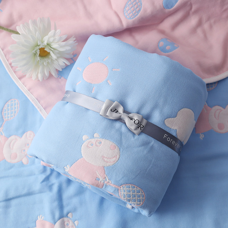 纯棉加厚卡通六层婴儿浴巾纯棉宝宝纱布盖毯新生儿包被儿童毛巾被,婴童用品,婴童毛毯/盖毯,淘宝优惠券,粉丝福利购,淘宝优惠卷