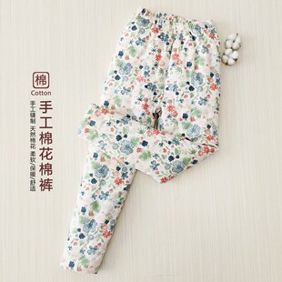纯棉花手工棉裤女加厚高腰保暖裤中老年人宽松内外穿大码妈妈冬装