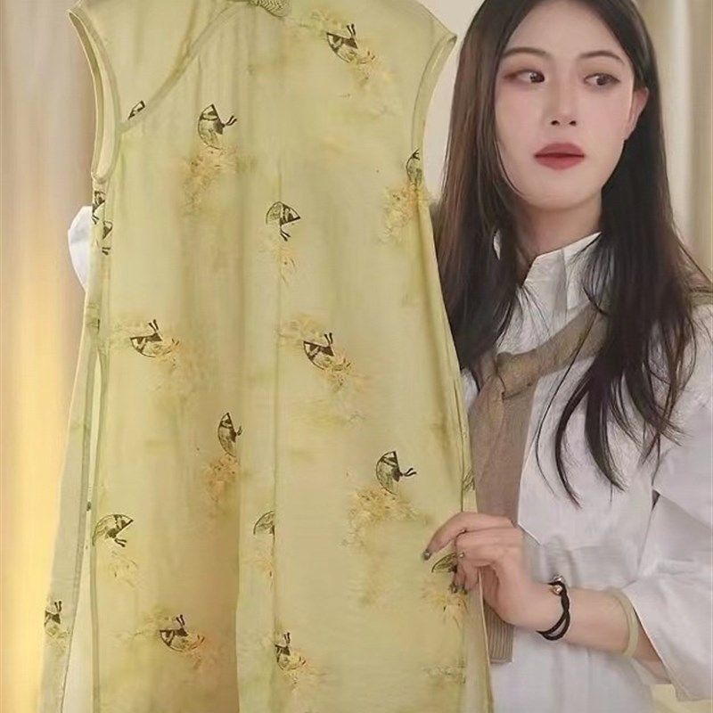 女童夏装旗袍裙2024夏季新款儿童装新中式国风连衣裙阔腿裙裤套装