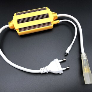 加强版七彩灯带RGB控制器配插针 220V电源插头渐变4针led灯条电源