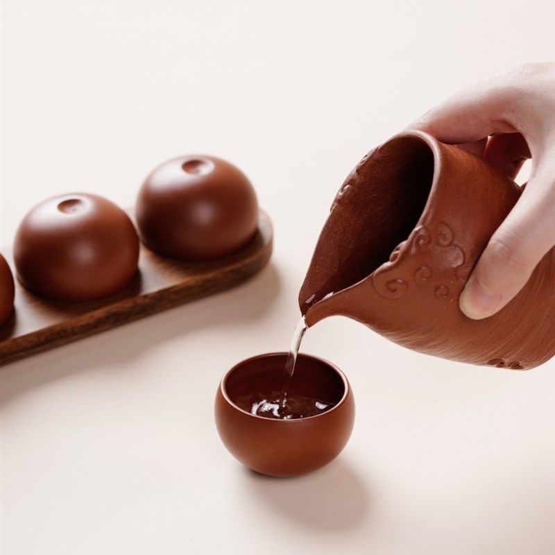 家用小茶杯宜兴纯手工紫砂壶茶杯品茗杯主人杯功夫茶具紫砂茶杯