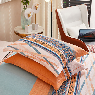 加厚全棉磨毛枕套一对装家用纯棉整头枕头套48x74cm枕芯内胆套子