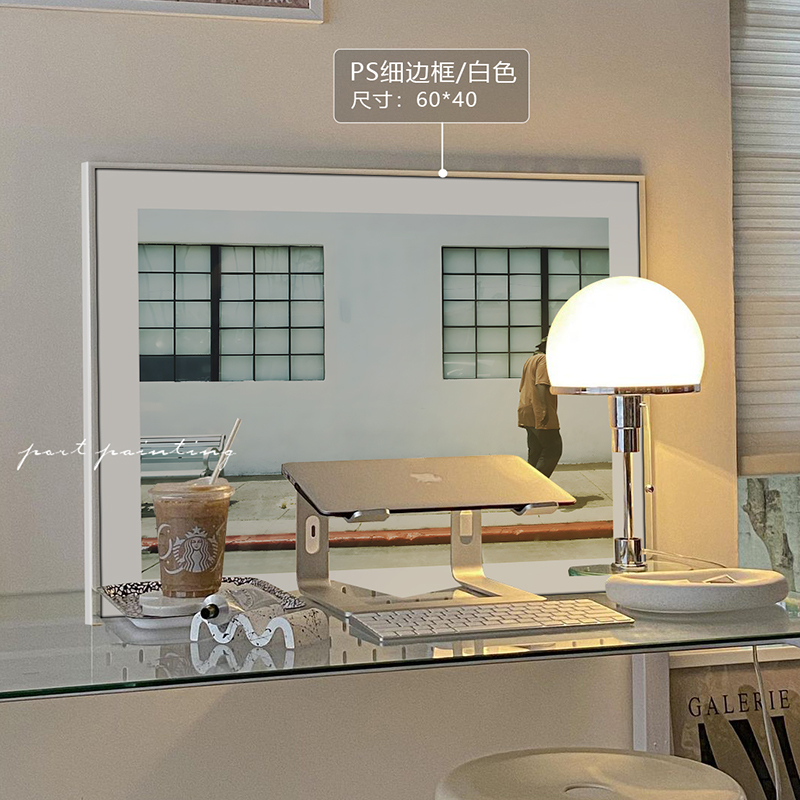 北欧简约抽象客厅装饰画沙发小众文艺摆画拍摄人物艺术海报挂画