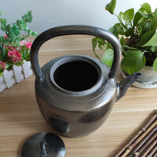 古州泥匠平定砂锅黑砂大茶壶煮茶泡茶全手工烧水壶手工家用茶壶
